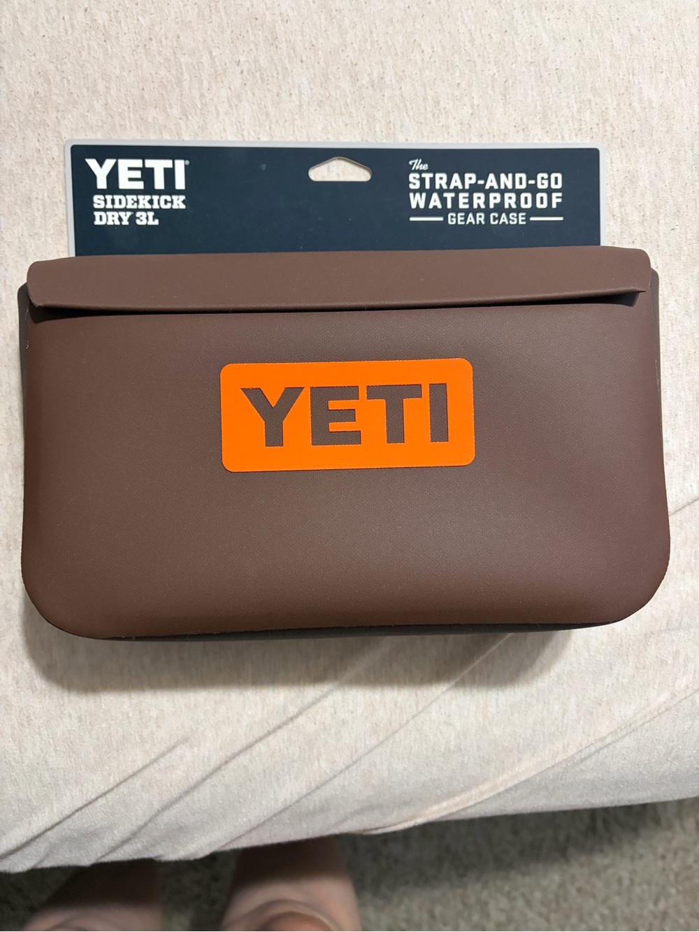 Yeti Sidekick Dry 3L Waterproof Gear Case - Brown with Orange Logo
